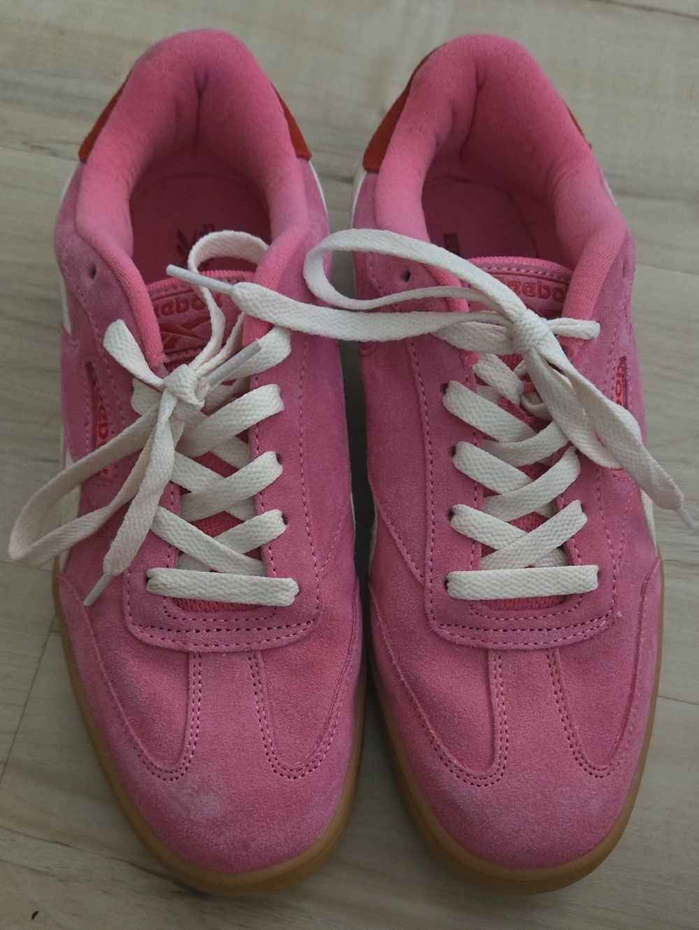Reebok Pink Suede Women's Sneakers with Gum Sole